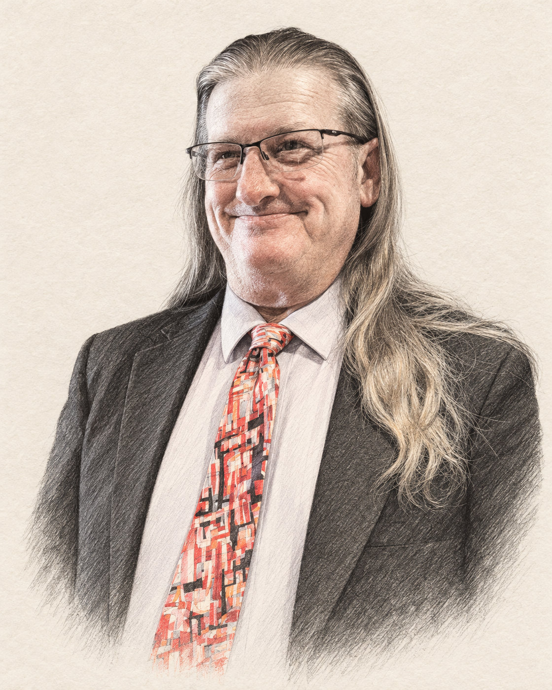Ken Knorr, pencil portrait